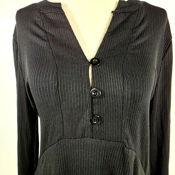 Gypsy Style Slinky BabyDoll Dress with Fluted Arms Size Small - Picture 3 of 10